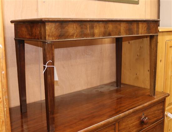 A George III mahogany side table (cut down) W.91cm